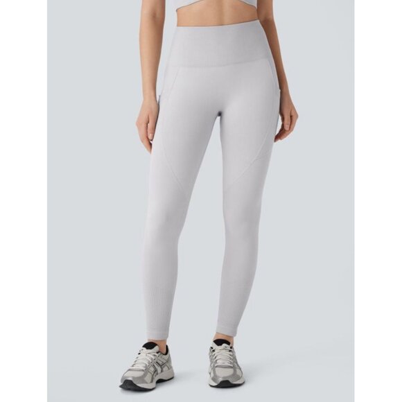 Halara Seamless Flow High Waisted Tummy Control Butt Lifting Leggings sz Large G - Picture 7 of 11